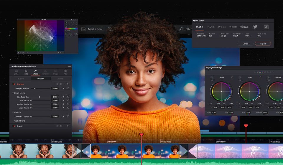 DaVinci Resolve επαγγελματικό πρόγραμμα επεξεργασίας βίντεο για linux